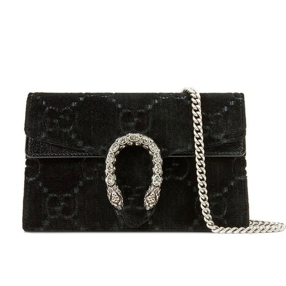 Gucci Dionysus super mini GG logo embossed velvet bag